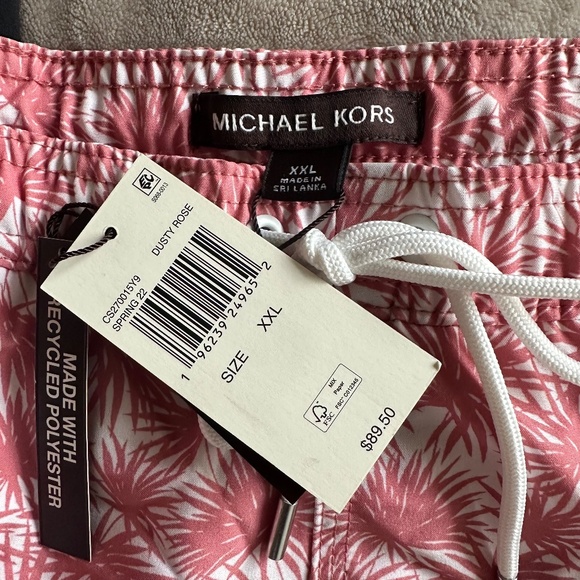 Michael Kors Palm Tree Swim Trunks - Size XL (M002) - Picture 6 of 9